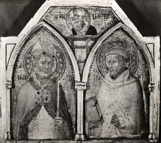 Anonimo — Lorenzetti Pietro - sec. XIV - San Donato e san Giovanni Gualberto; Sant'Agostino — insieme